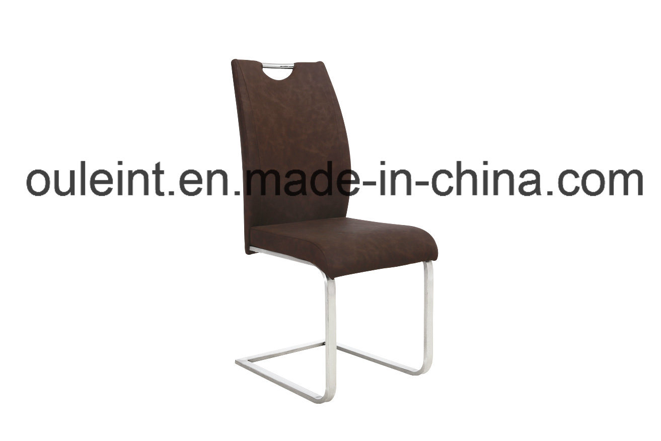 Anli PU Metal Rushed Handle Dining Chair