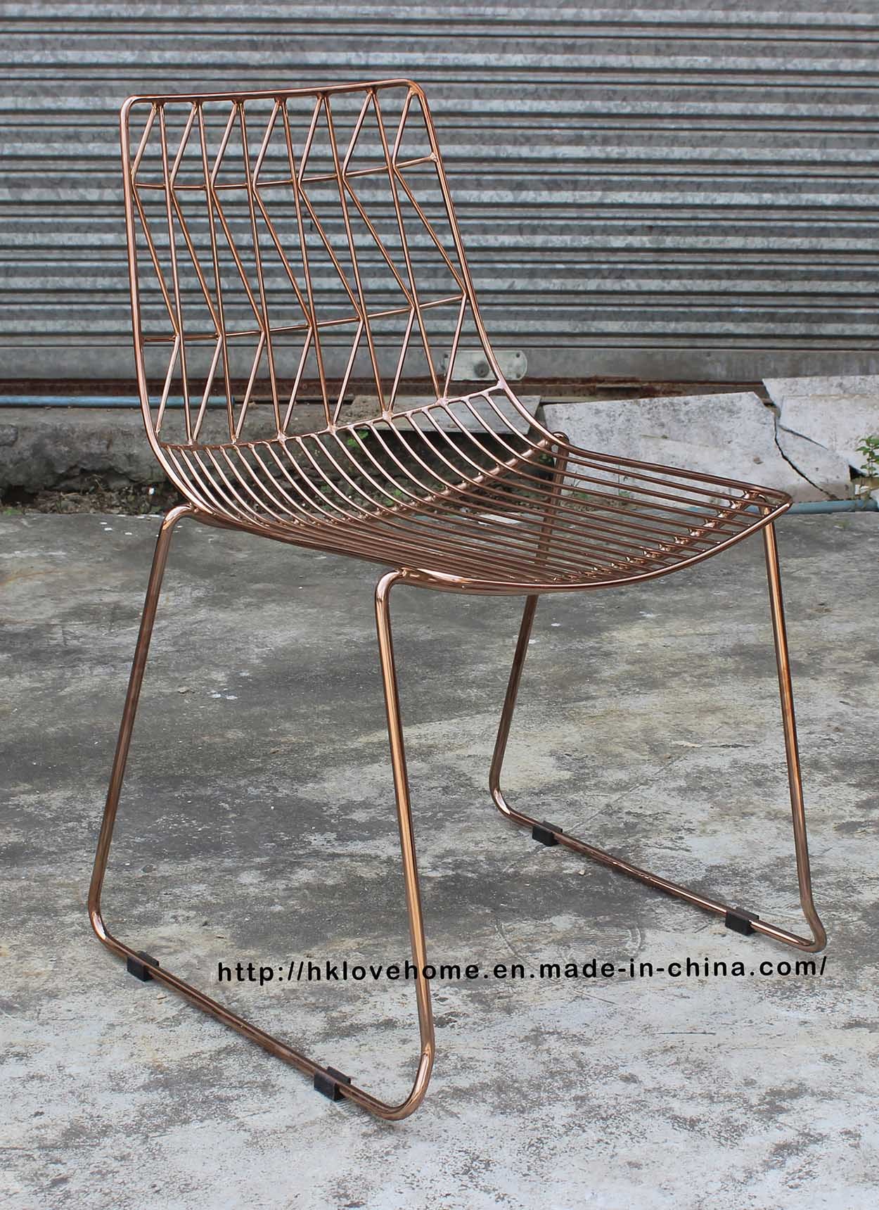 Classic Metal Leisure Wire Dining Restaurant Garden Living Room Chairs