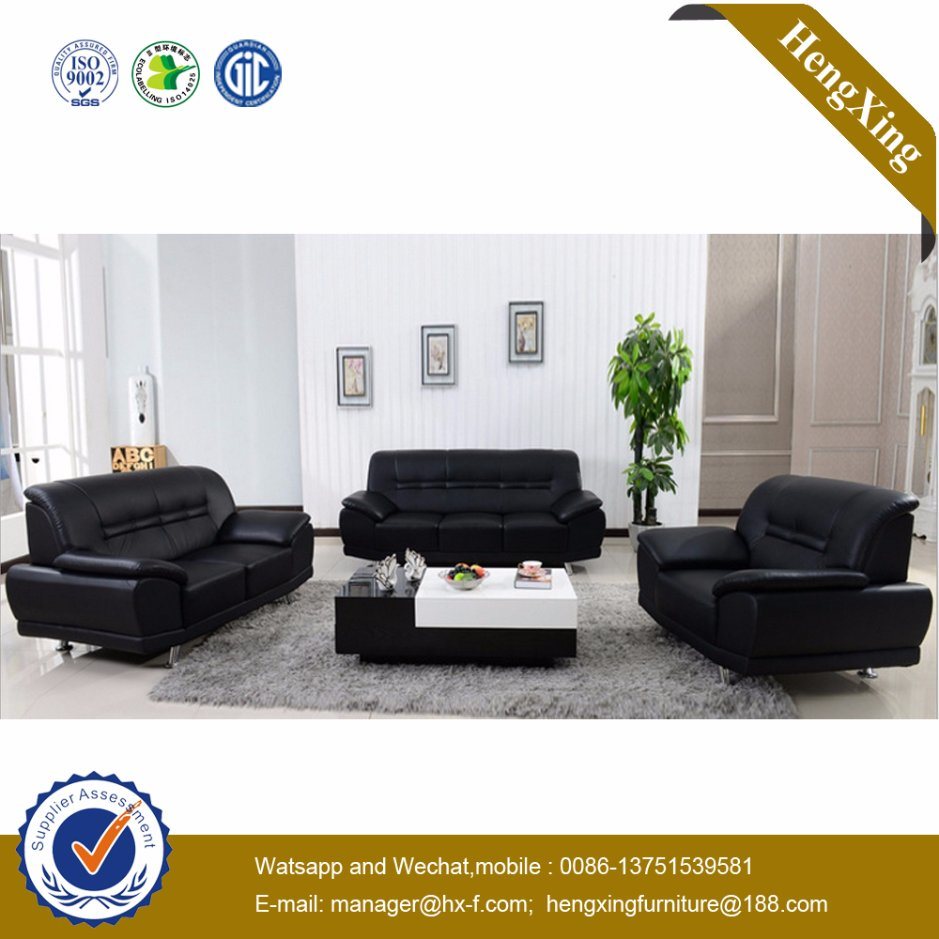 Modern Office Furniture Genuine Leather Couch Office Sofa (HX-SN049)