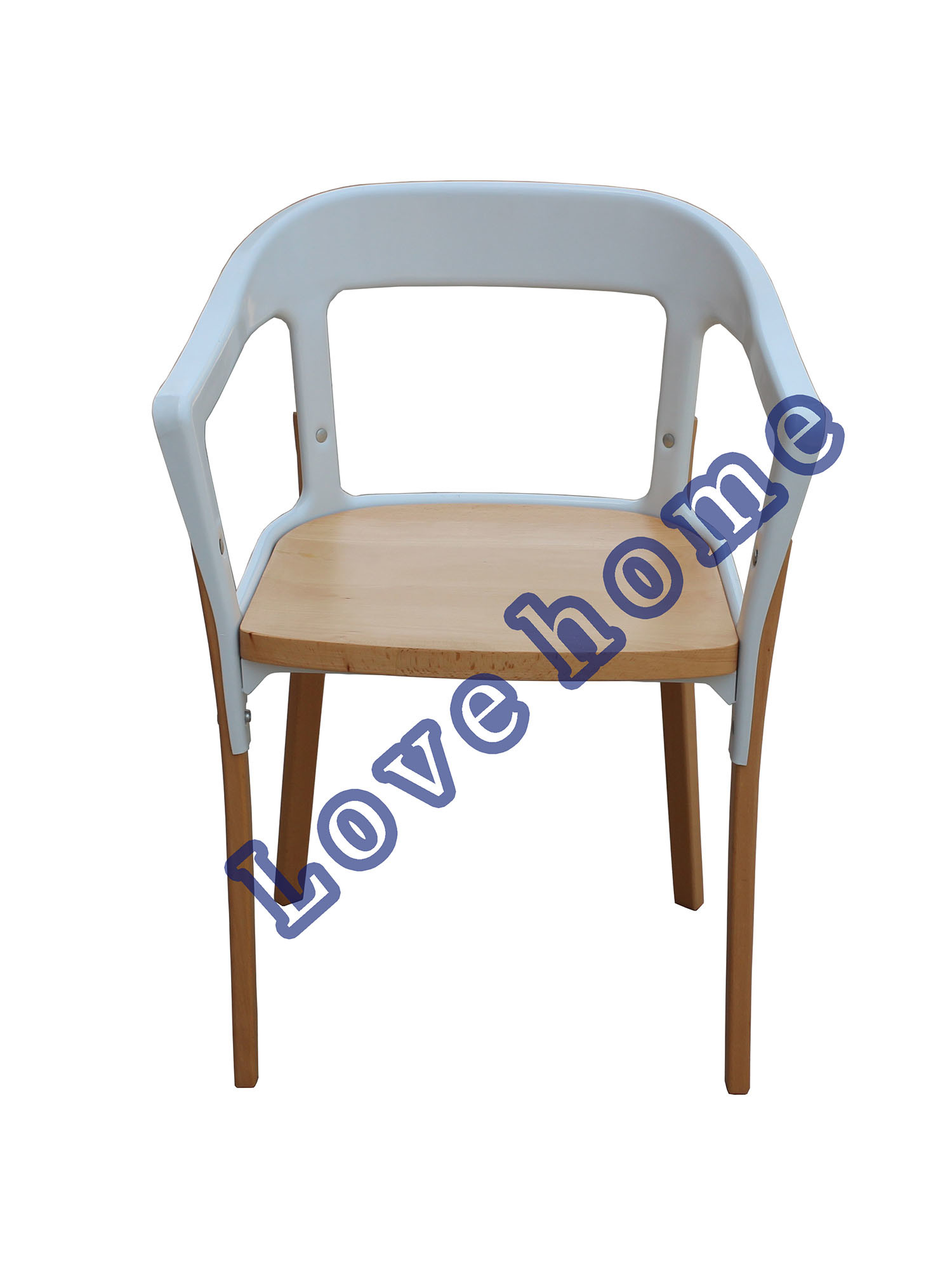 Modern Metal Dining Restaurant Wooden Steelwood Chair