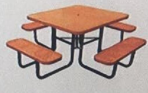 46'' Perforated Metel Square Picnic Table