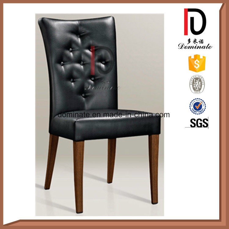 Metal Frame Black Leather Dining Banquet Chairs for Hotel