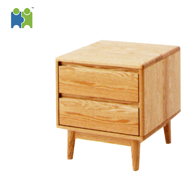 Double Solid Wood Oak Bedside Furniture Cabinet (Easter)