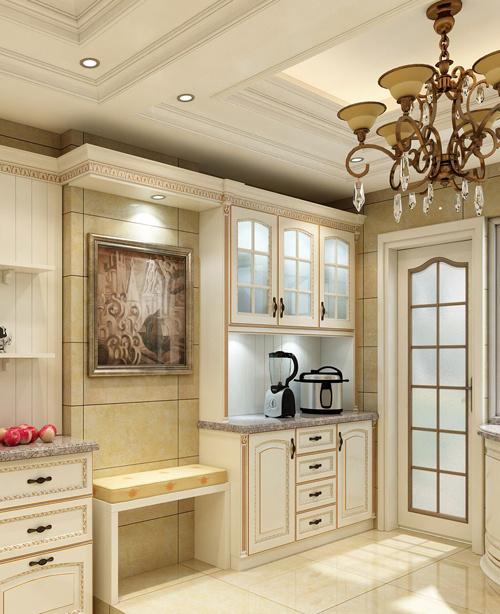 Russia's Most Popular Classic Antique White Wood Kitchen Cabinet