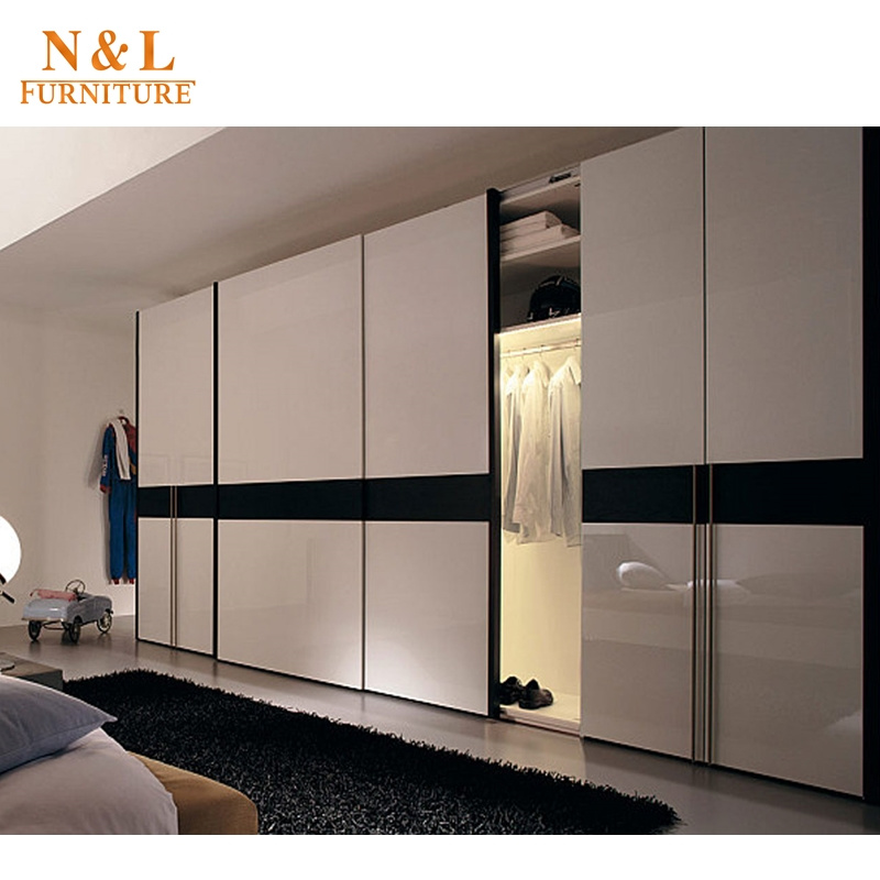 N&L Sliding Door Plywood Wooden Bedroom Wardrobe