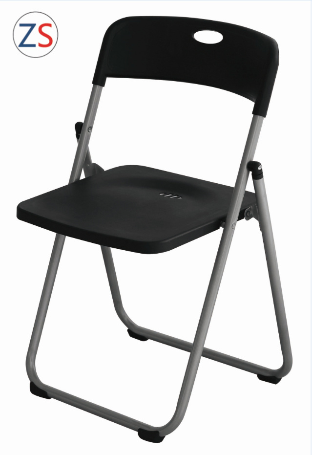 Black Plastic Steel Metal Frame Folding Chair for Wedding