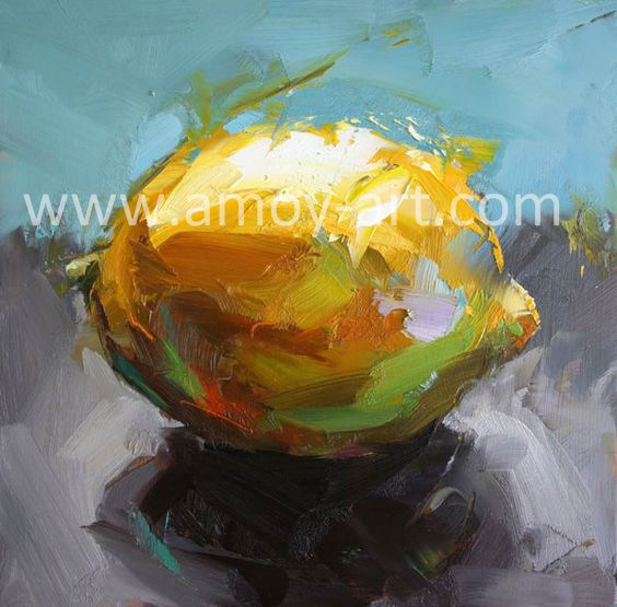 Impressive Lemon Fruits Oil Paintings for Wall Decor