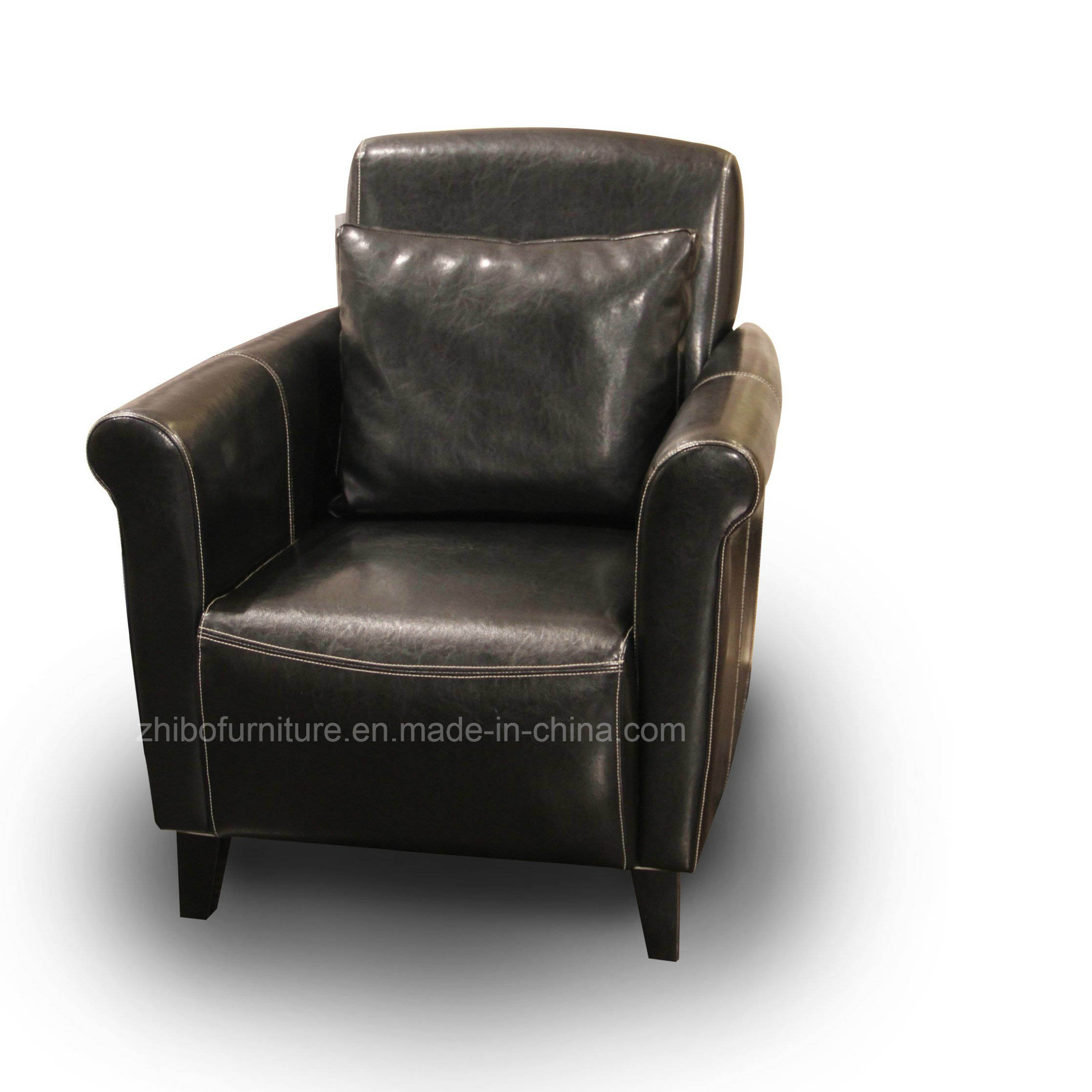 Fabric Leisure Chair with PU Upholstered