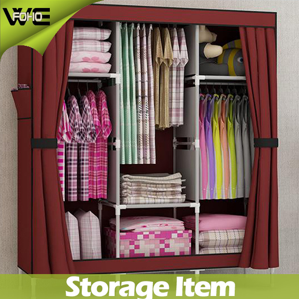 Modern Furniture Multi-Function Non-Woven Cloth Detachable Wardrobe