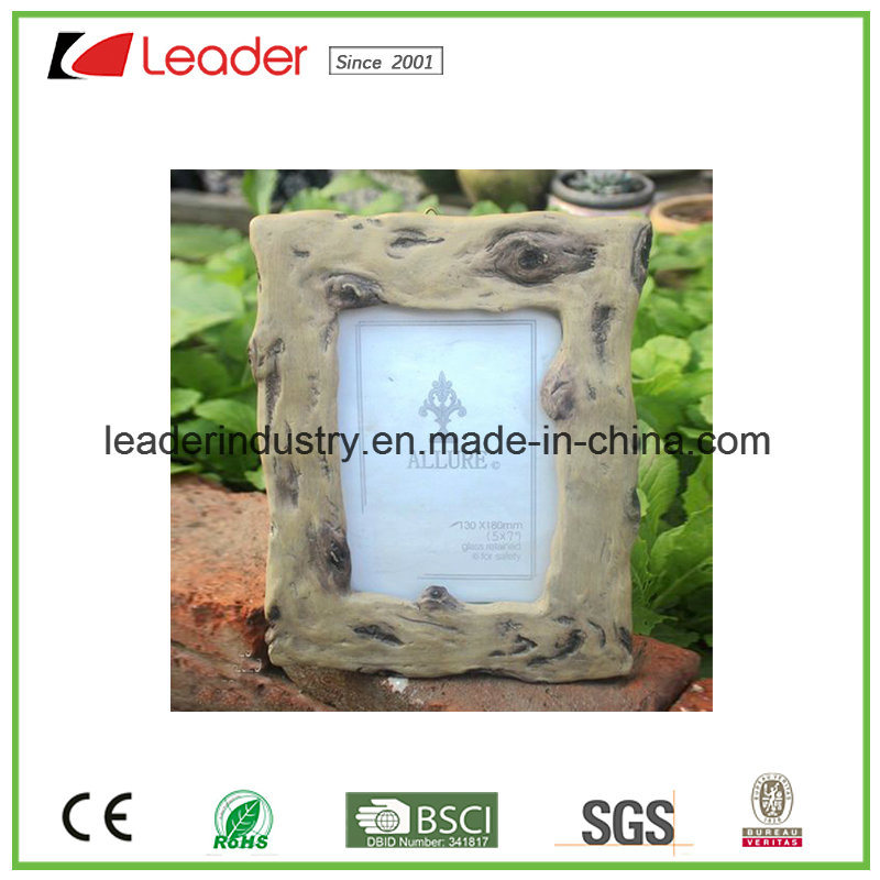 Polyresin Decorative Wood-Look Photo Frames for Promotional Gifts and Home Decoration