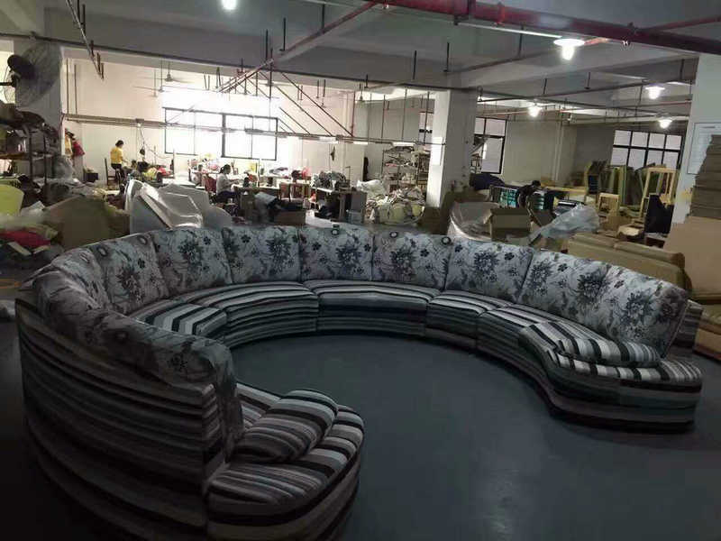 Big U Fabric Sofa, Salon Sofa Furniture, Modern Sofa (NG919)