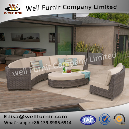 Well Furnir Wf-17085 Wicker 5PC Circular Deep Seating