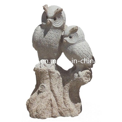 Cheap Natural Granite Stone Owl Statue for Outdoor Garden / Landscape