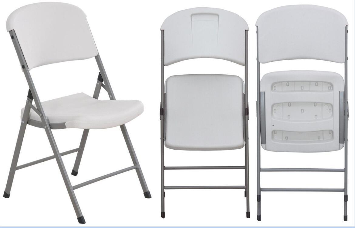 Plastic Folding Chair with Steel Frame