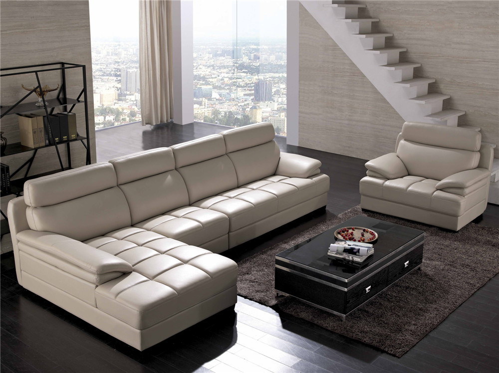 Modern and Simple Leather Sectional Sofa