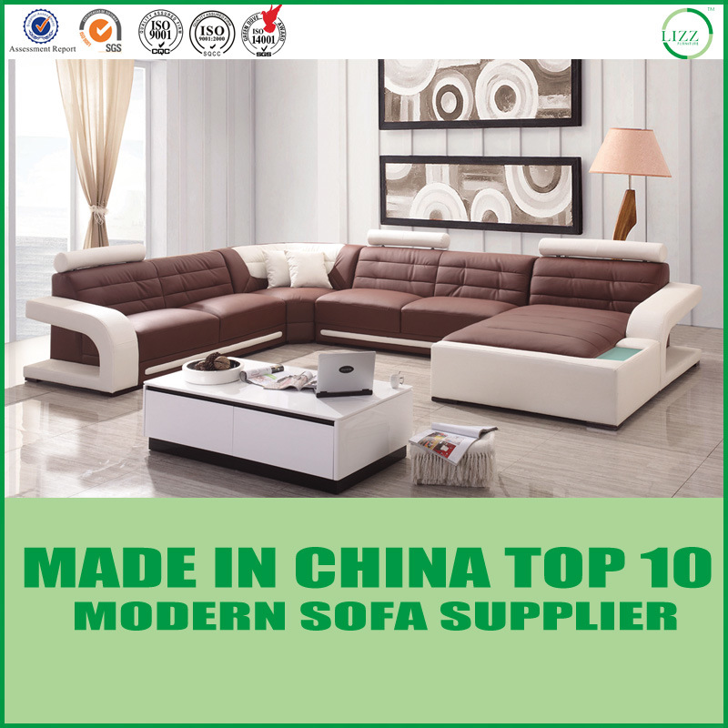 Lounge Corner Leather Sofa Bed Living Room Furniture Sofa