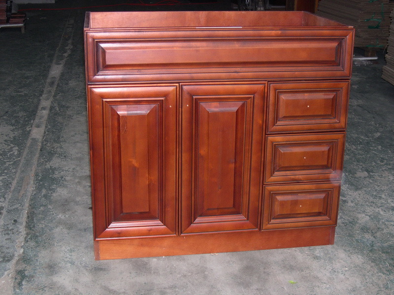 Cherry Glazed Solid Wood Bathroom Cabinets Yb121 (23)