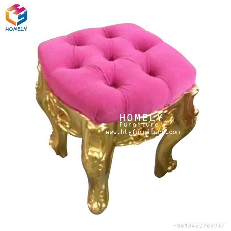 Chinese Furniture Pumpkin Stool Square Shape Salon Furniture for Sale