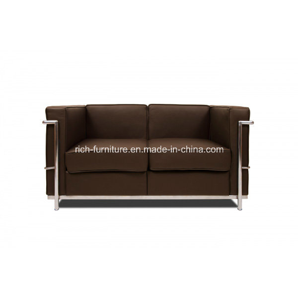 Italian Leather Le Corbusier Sofa LC2