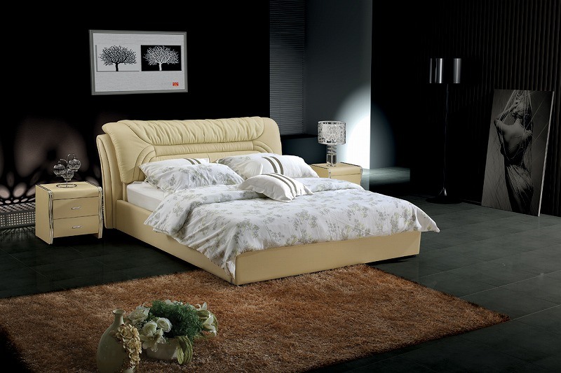 Leather Bed Modern Bed Soft Bed (SBT-5873)