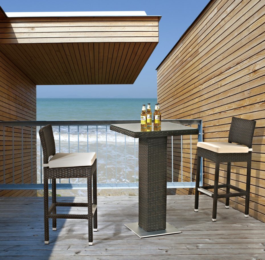 Outdoor Bar Furniture Rattan Bar Table and Stools