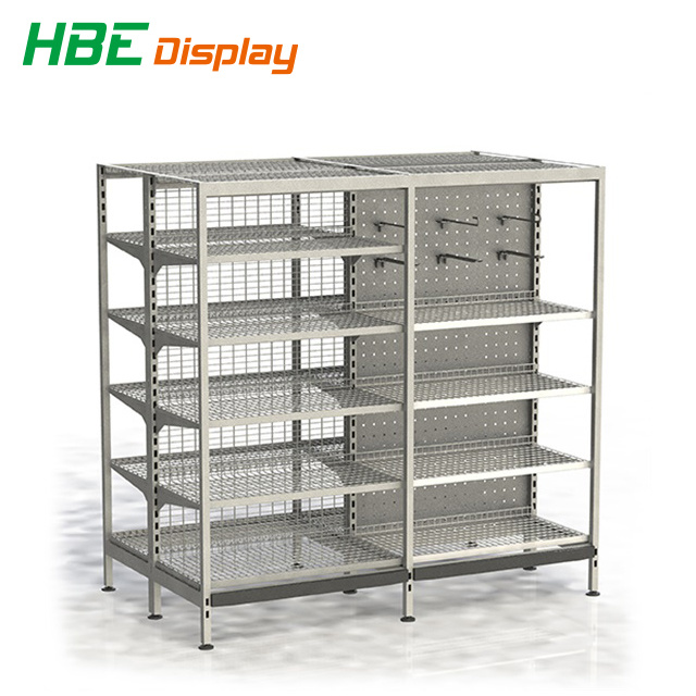 Supermarket Shelf and Grocery Store Metal Gondola Shelving