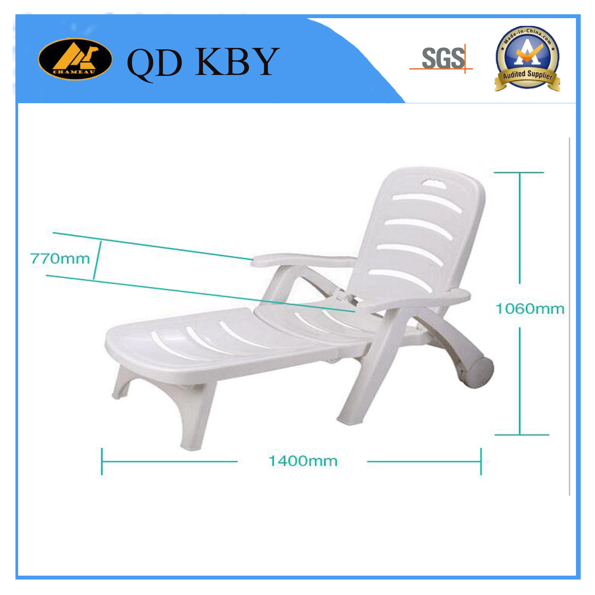 Foldable Beach Hotel Swimming Pond Plastic Chair