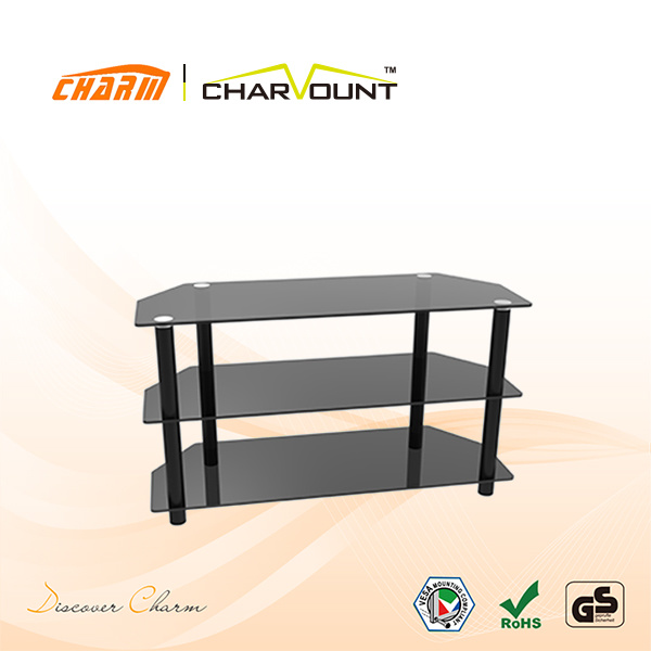 Super Economy Mail-Order Glass TV Stand Manufacturer (CT-FTVS-K202BM)