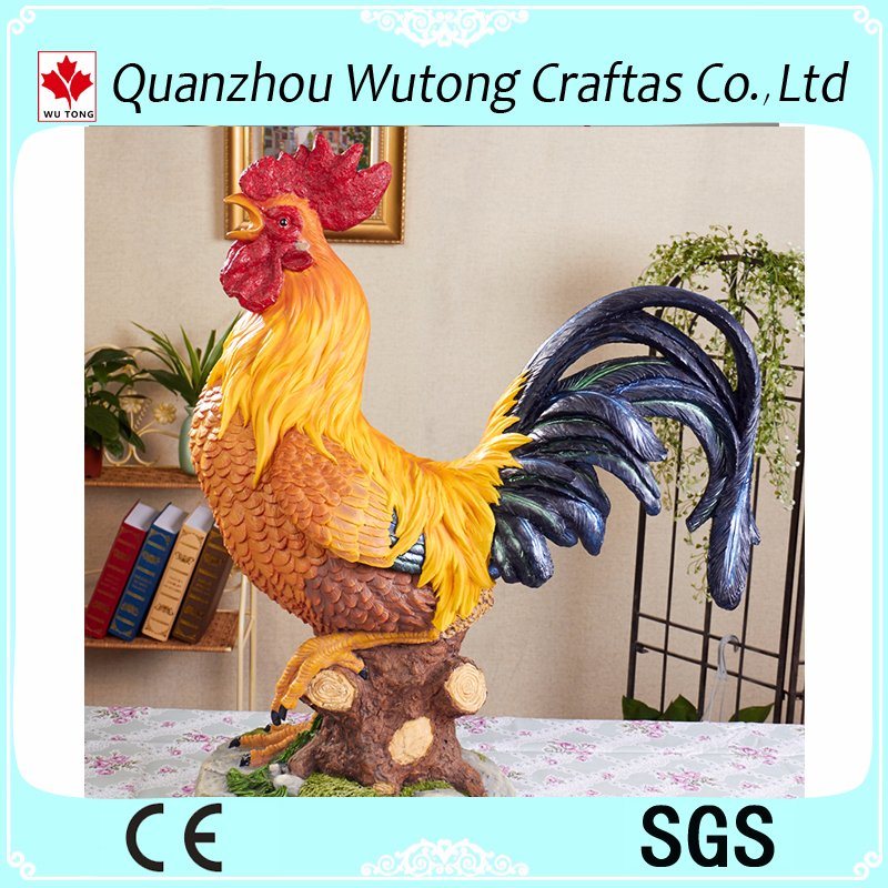 Outdoor Garden Decoration Lucky Resin Rooster Figurine