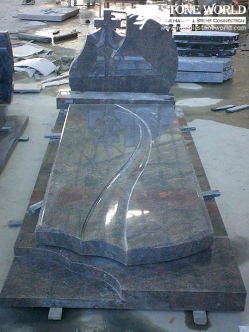 G654 Dark Grey Granite Cemetery Monument for Poland Market