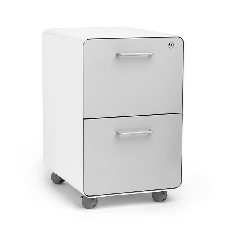 2 Drawers Mobile Pedestal File Cabinet Charcoal (SI6-LCF2DMH)