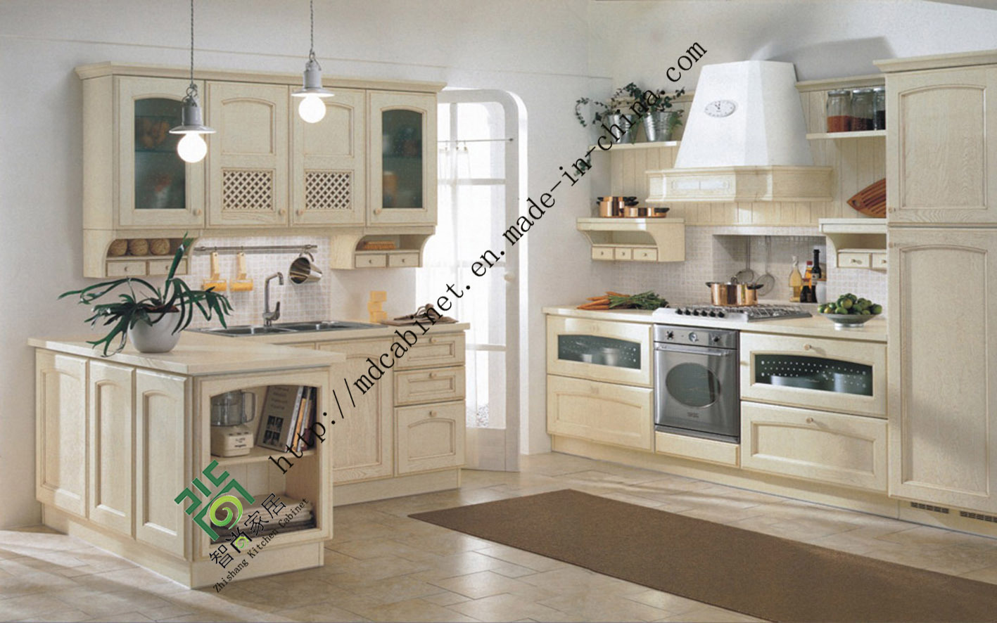 New Design Solid Wood Kitchen Cabinet (zs-289)