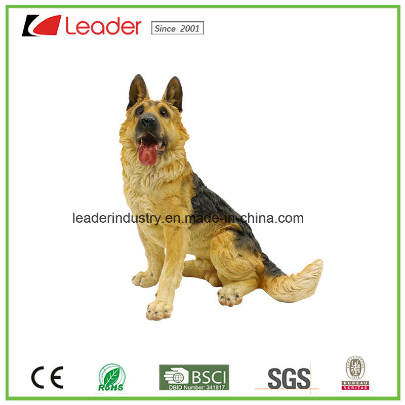 Hand Painted Polyresin Dog Statue for Indoor and Outdoor Decoration