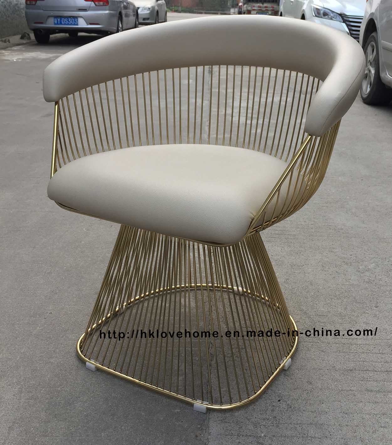 Metal Morden Leisure Outdoor Restaurant Furniture Wire Dining Chair