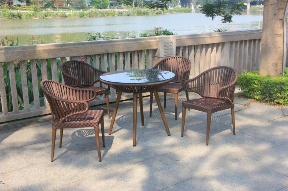 New Arrival Garden Furniture Rattan Wicker Dining Set (DS-15598)