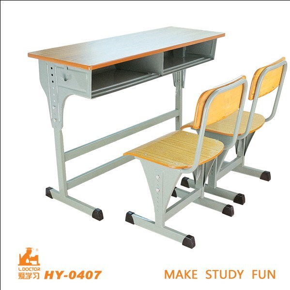 Height Adjustable Double Classroom Furniture with High Quality