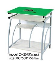 2016 Modern Glass Green Color Computer Desk