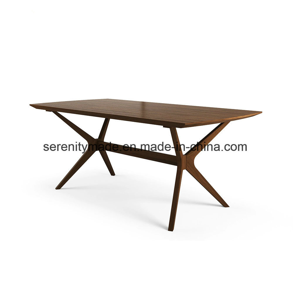 Modern Vintage Furniture Rectangle Wooden Restaurant Dining Table