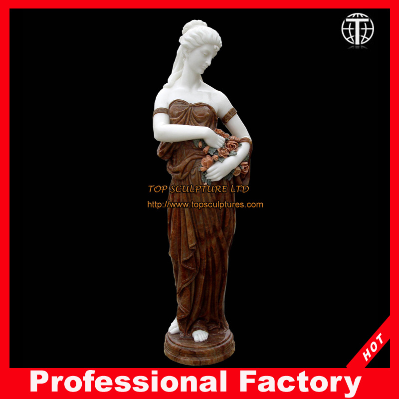 Colorful Garden Figure Marble Statue