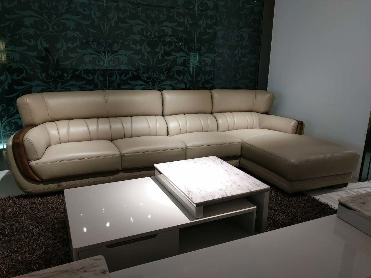 Modern Leather Good Quality L Sharp Sofa (SBL-1704)