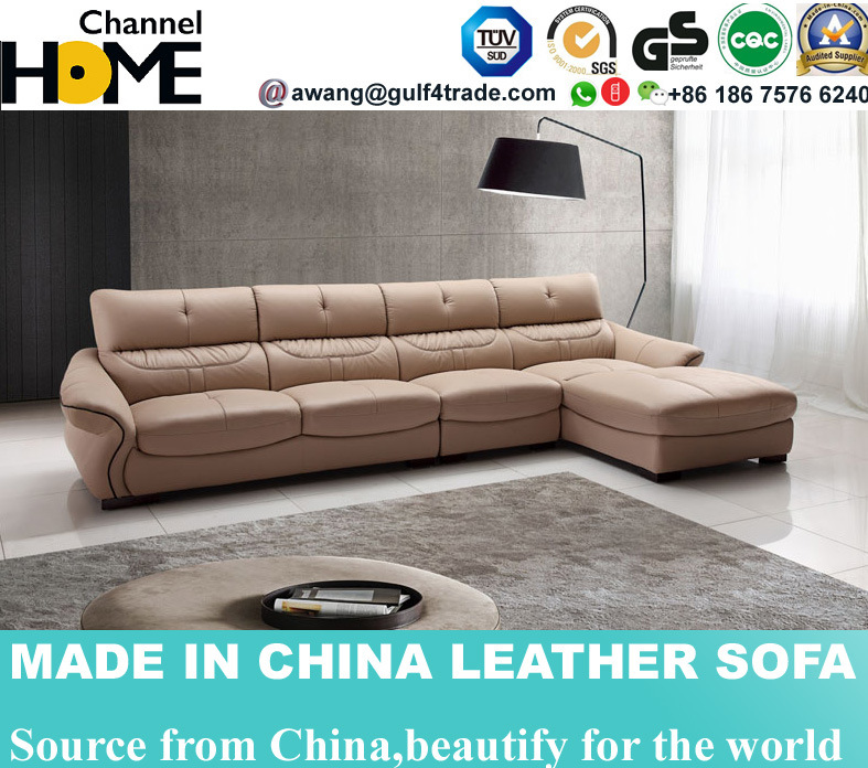 Modern Office Furnituretop Grain Leather Coiner Sofa (HC2055)