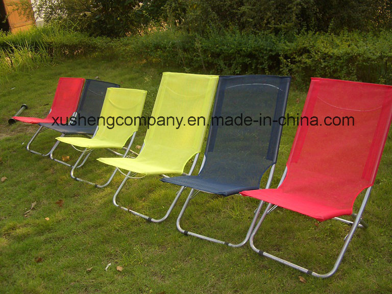 Outdoor Metal Folding Textilene Beach Chair