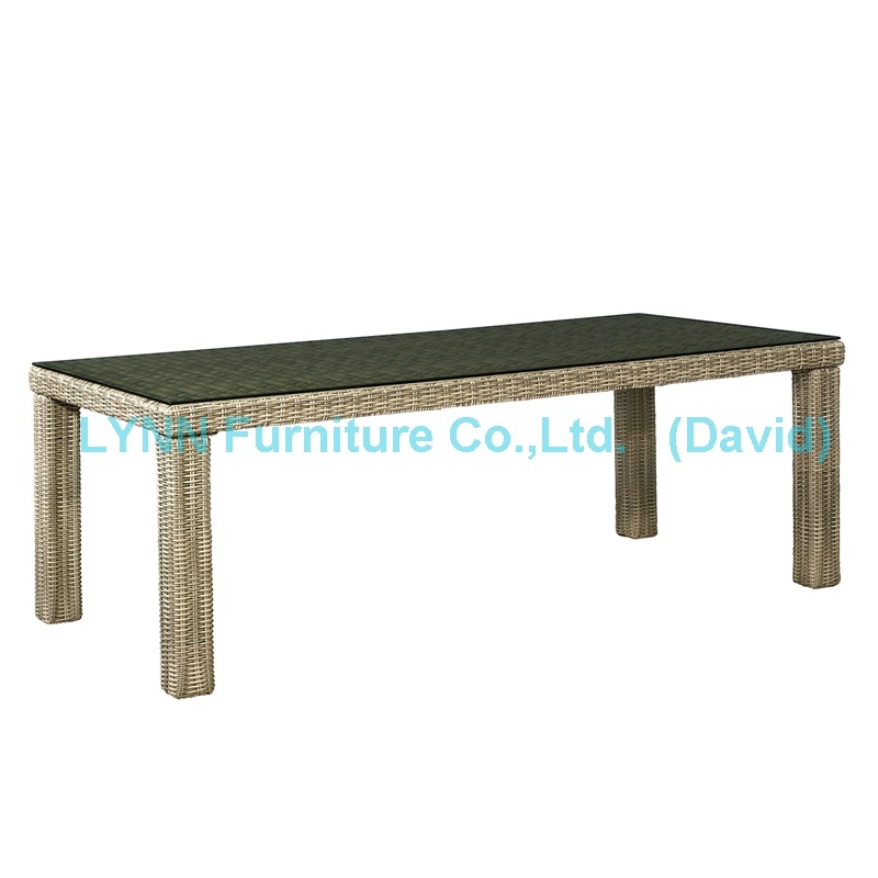 Outdoor Garden Furniture Long Rattan Dining Table