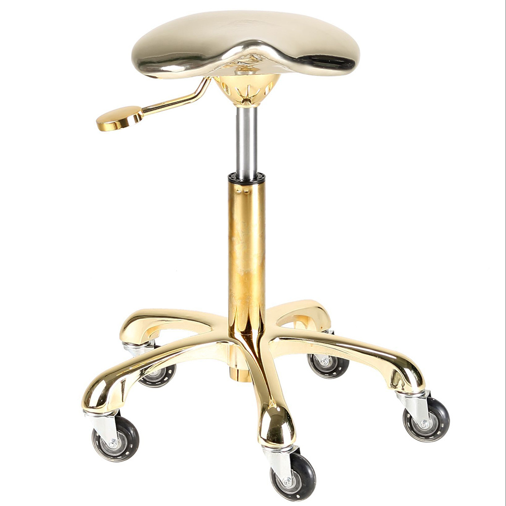 Stainless Steel Stool Bling Salon Barber Stool Star Base Stools