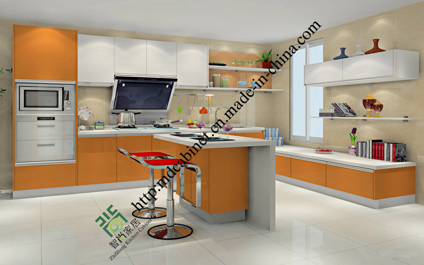 Classical Design UV Board Kitchen Cabinet (zs-430)