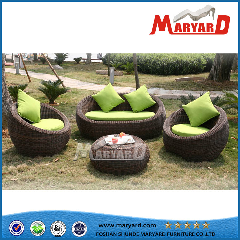 Outdoor 4PCS Garden Rattan Sofa