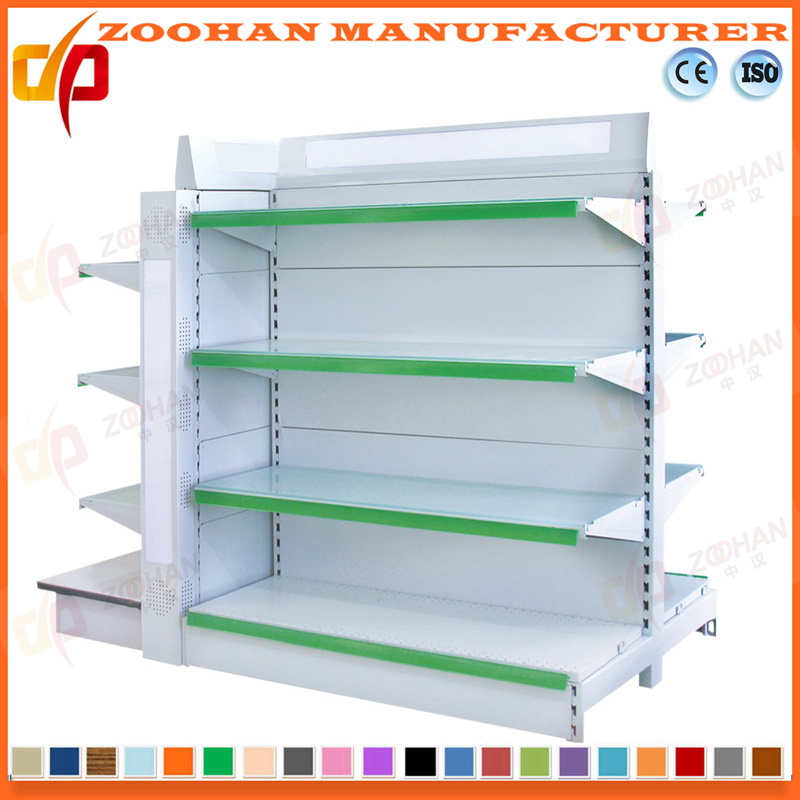 Customized Supermarket Gondola Display Shelving with Light Box (Zhs154)