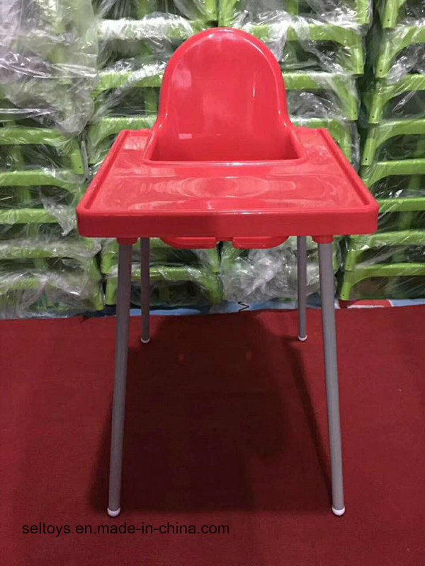 Plastic Baby Dining Training Chair Weith Steel Legs