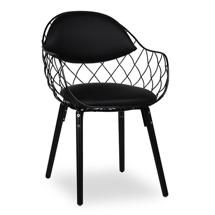 Black Color Wire Metal Modern & Comfortable Dining Chair