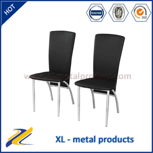 PU Leather Chromed Legs Restaurant Dining Chair